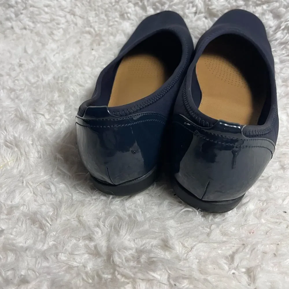 Comfortview Women's Wide Width The Lyra Flat Shoes Navy Size 12M